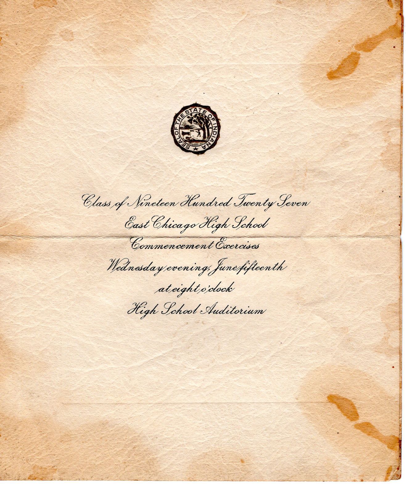 High school commencement programs